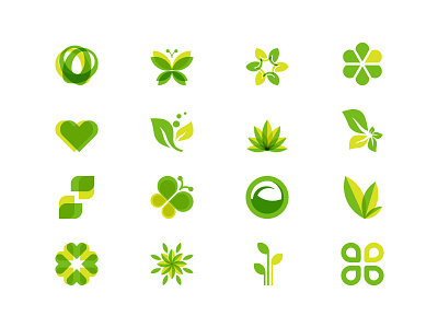 Think Green eco ecology green icon leaf logo symbol vector