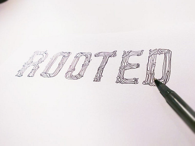 Rooted Hand-drawn Typography handdrawn typography