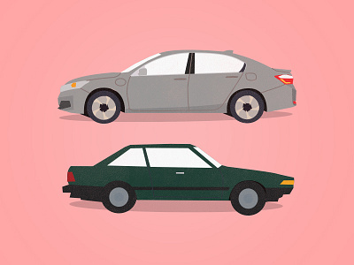 Future and Past accord car future honda illustration past simple