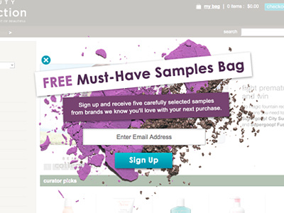 Modal Popup button email input makeup modal popup signup