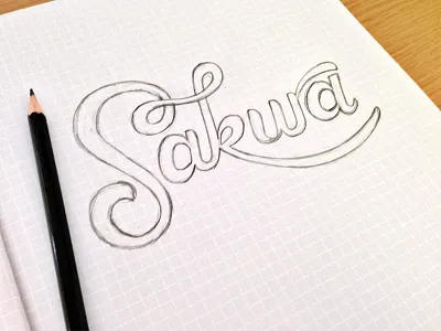 Sakura Sketch cherry blossom hand lettering lettering ligature sakura sketch