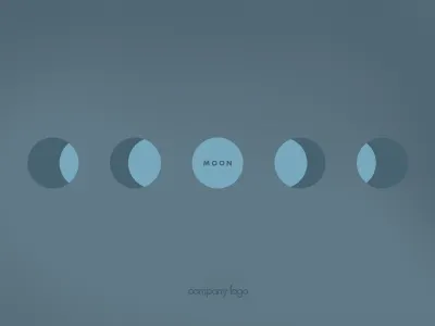 Moon Cover E catalogue cover futura bold moon typography vector