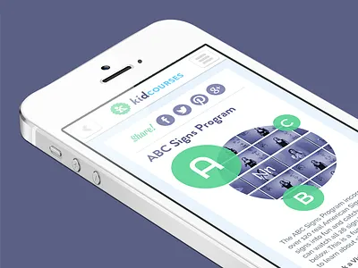 kidcourses mobile blog flat fun kids learning mobile responsive ui ux web wordpress