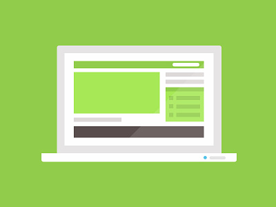 Laptop green grey icon laptop website white