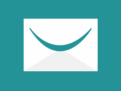 Letter Smile blue contact icon letter white