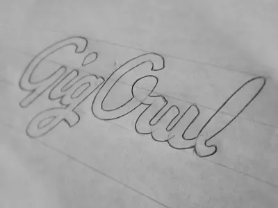 GigOwl Wordmark drawing gig gigowl handwritten logo owl type workmark