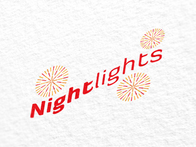 Nightlights explosion fire fireworks light logo night