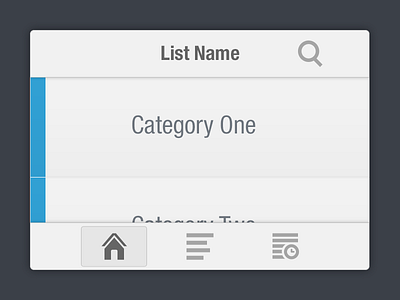 Application Nav UI active application buttons hover icons mobile navigation search