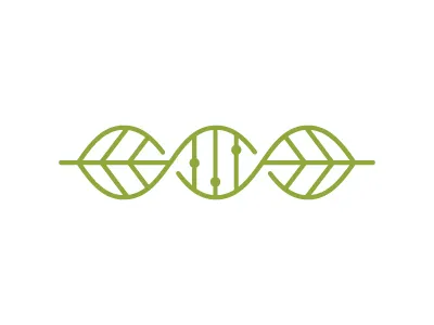 Alfalfa and Science agriculture alfalfa dan double helix identity leaf leaves logo science