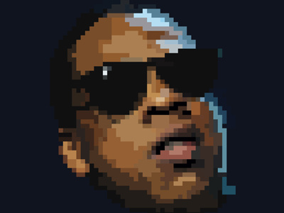 Jay-Z pixel pop art portraits