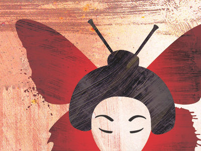 Madama Butterfly 2 illustration madama butterfly opera paint texture vector