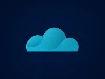 Wiff blue cloud gradient logo social