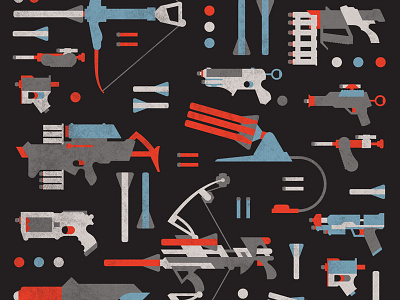 Mystery Project 31.4 arrow arsenal ball bullet dan kuhlken dkng gun guns nathan goldman nerf poster tools vector