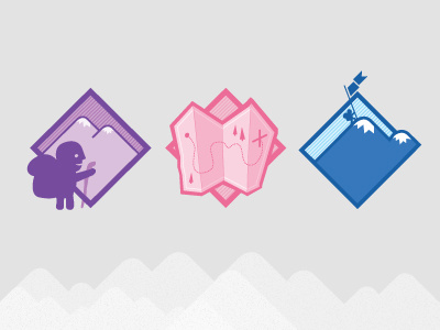 Mountain Wayfinding Icons children icons kids map mountain navigation wayfinding