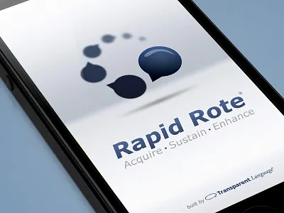 Rapid Rote logo & splash screen language logo mobile mobile app speech bubble splash splash screen