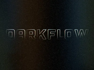 Darkflow antimatter darkflow hidden logo outage outline shadow typography