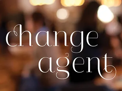 change agent editorial feature headline magazine type