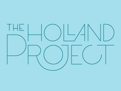 The Holland Project design lockup type typography