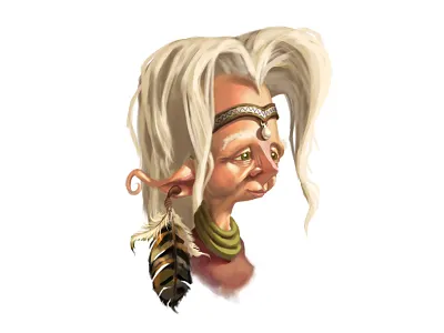 Feyterra Grandmother character design color concept art digital painting illustration illustrator light painting