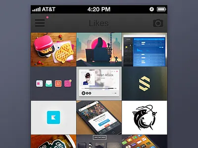 Dribbble app likes