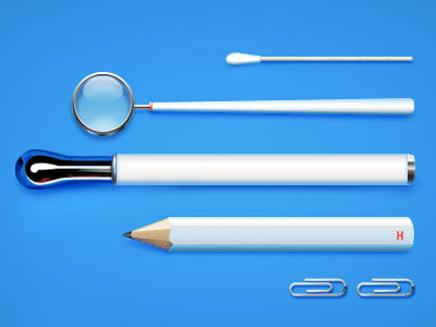 White material pixel ui