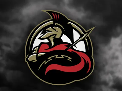 Wrath of the skies. athletic club hockey kiss logo slavo sport team titans