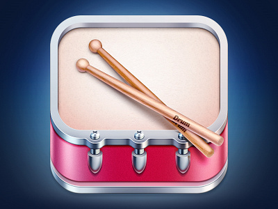 Drum icon drum icon ios metal music plastic sound wood