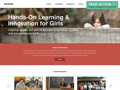 ESTEAM education flat girls learning nonprofit ui women