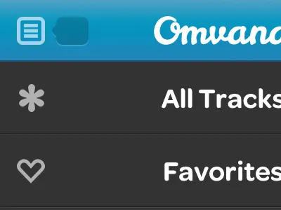 Omvana New Menu ios menu