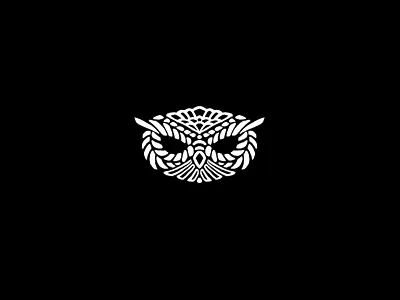 Owl. Sketch animal bird logo mark owl