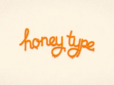 honey type custom type hand drawn lettering typography