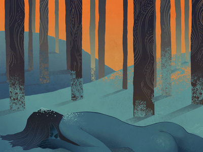 snow colour drawing girl illustration woman