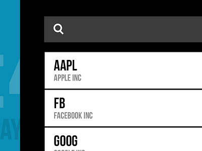 Morning - Stocks Settings apple facebook google morning search stocks