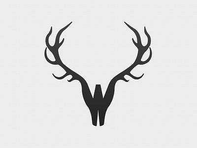 Wild Highlander Ident antlers black white w branding illustration logo stag vector