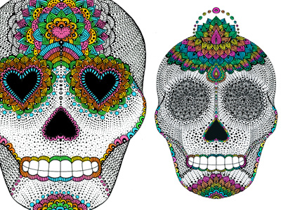 Colors make us alive! design detail pattern skull texture