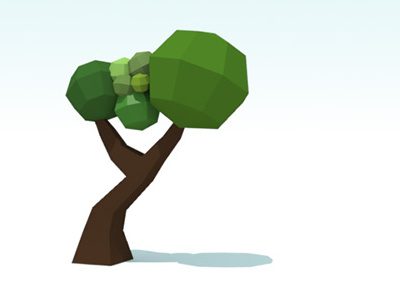 Tree 2 3d lowpoly modo