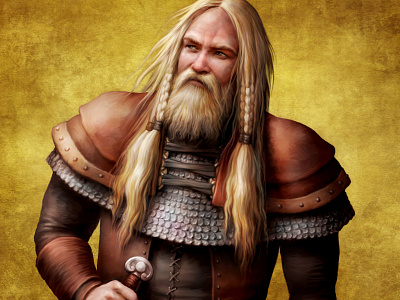 Dark Kingdoms - Cerdic board game character game illustration