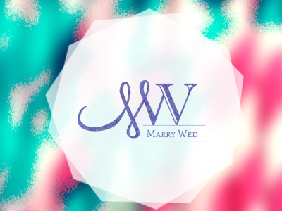 M+W elegant font logo marry monogram romantic script wed wedding