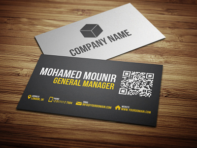 Multipurpose Business Card 6 black business card catchy corporate creative elegant generic modern multipurpose simple white