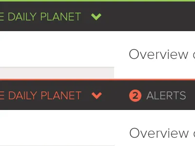 Project Status Indicator alerts bar dashboard proxima nova status symbolset