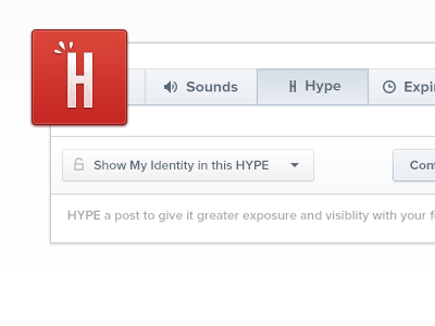 HYPE that Post design dropdown icon nathan smooth tabs