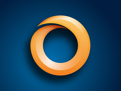 Glossy Evosite Ident blue circle illustration illustrator orange