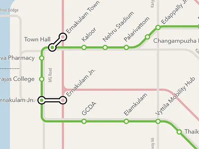 Kochi Metro Map graphic design infographics information design information graphics map schematic diagram typograpy