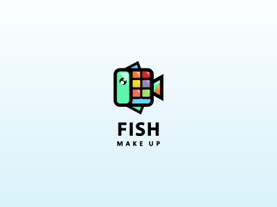 Fish Make Up abstract animal blue brand buy logo color deep design facial fish for sale graphic design green identity illustration logo make up mark mascara ocean plancton sea surf swim tan turqoise underwater water web 2.0 weed