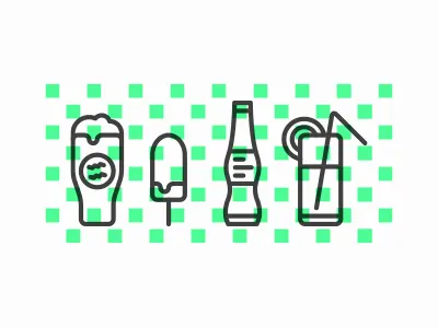 Drinks & ice creams drinks ice cream icons pictograms