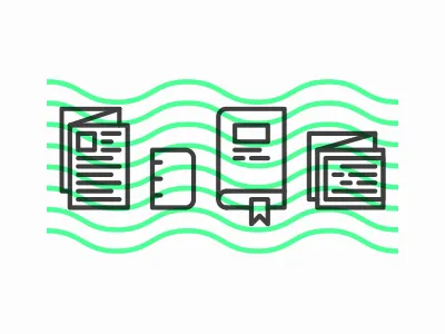 Reading By The River icons pictograms reading river