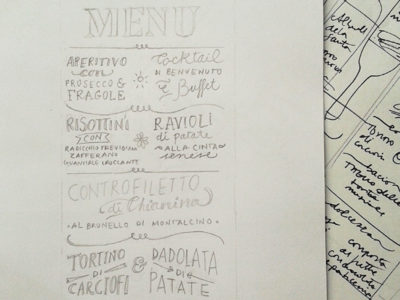 Handwriting handwriting lettering menu