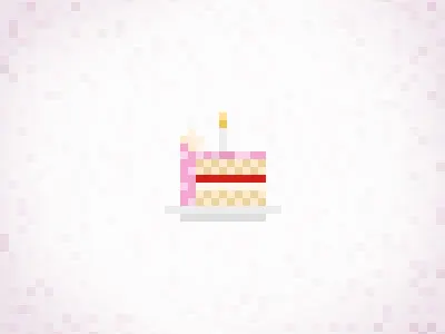Pixel cake birthday cake girly pic pink pixel pixelart pixelated pixelified sweet yum yummy