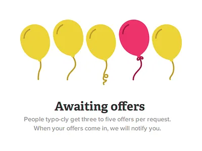 No Offers State balloon empty fiestah illustration notify offers state