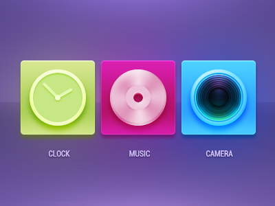 Camera Music Clock camera clock icon music